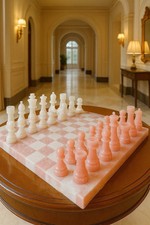 Jeu d'échecs en cristal de