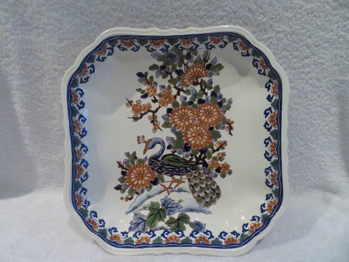 Plat carré faience gien - plat,