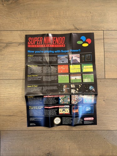 Poster pub dépliant nintendo - pub,