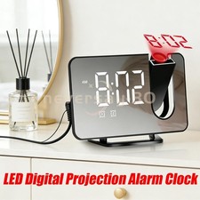 LED Projection Alarm Clock FM