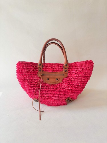 Balenciaga sac panier raphia - balenciaga,