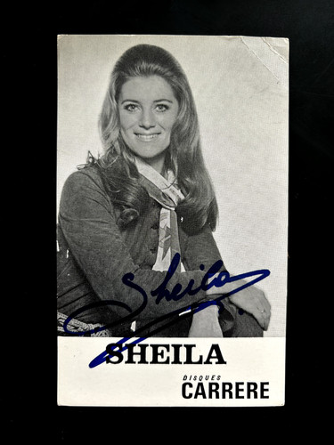 Carte sheila autographe - sheila,