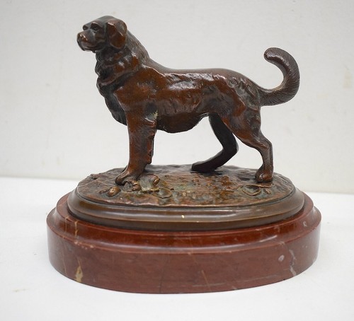 Antique french bronze saint - antique,