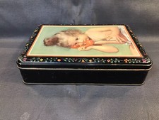 Ancien boite à biscuits en fer blanc vintage déco années 1950 boite de cuisine