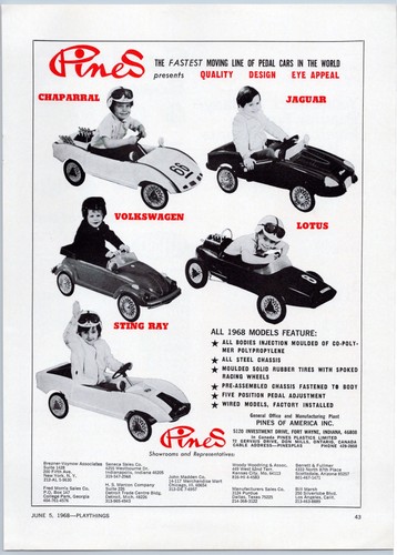 1968 pines america pedal - 1968, of