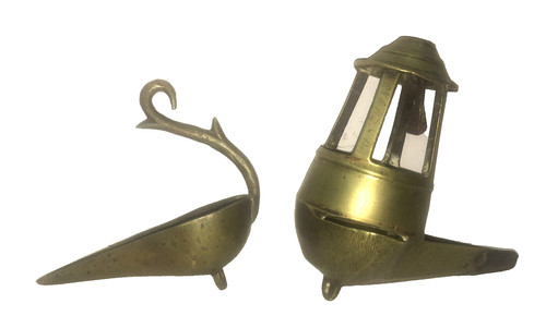 Deux lampes huile - deux, à