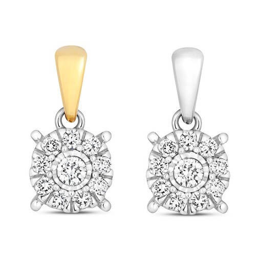 Pendentif femme blanc jaune - femme, blanc/jaune