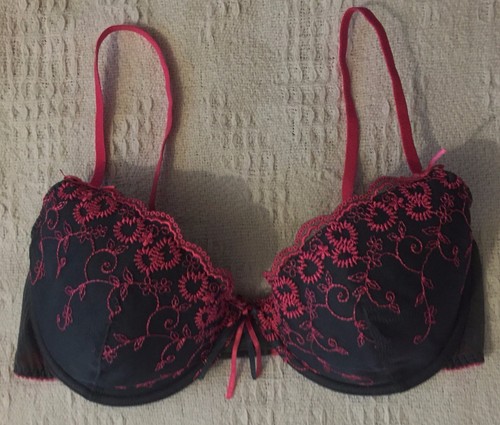 Soutien gorge brodé gris - , et