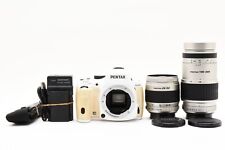 Pentax K-50 16.3MP Caméra SLR Numérique Blanc Corps Deux Lentille Set [Excellent