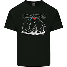 T-Shirt En Coton Narwars Narwhal Parodie Baleine Pour Hommes