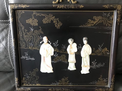 Tableau chinois bois - chinois, laque