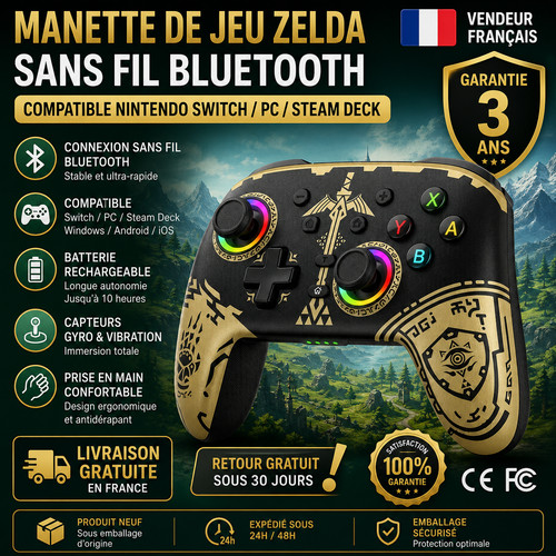 Manette jeu zelda sans fil - manette,