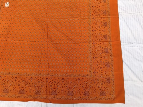 Couvre lit indien orange - indien, or