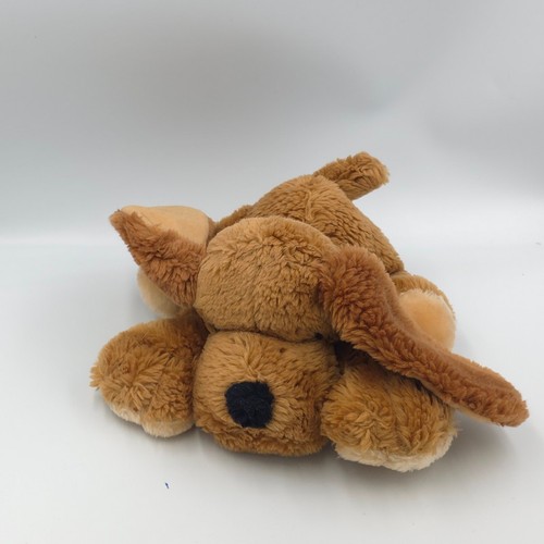 Peluche chien marron - couché,