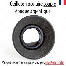 Oeilleton oculaire époque argentique - souple à monture métal ± 23mm sans marque