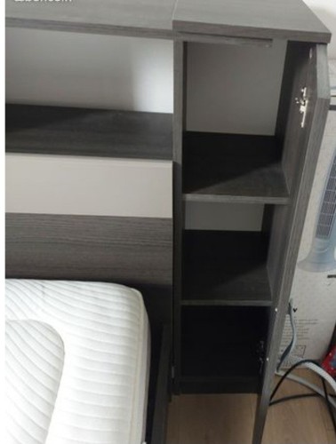 Lit avec etagere rangement - avec,