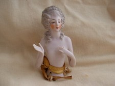 ANTIQUE GERMAN BISQUE PORCELAIN HALL DOLL,NUMBERED,EARLY 20th CENTURY.