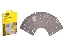 NOCH Pochoirs de marquage routier (x5) - HO 1/87 - NOCH 60745