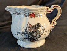 Pot à Lait, Crémier, décor Coq Symbole Militaire Alsacien, Obernai Sarreguemines