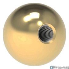 Boule en laiton Ø 20mm avec M6, en acier inoxydable V2A, revêtu de laiton