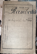 LIVRET MILITAIRE 84eme RI TERRITORIALE PIERRE AUGUSTE RAMBEAUD 1876 VENDEE