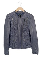 MADELEINE Veste en cuir Dames Veste T EU 34 gris violet style extravagant