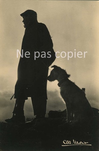 Homme son chien par albert - et,
