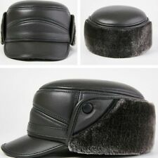 Hommes Cuir Chapeau Trappeur