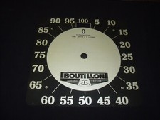 TOLE FOND DE CADRAN POMPE A ESSENCE BOUTILLON NEUVE D EPOQUE no satam boutillon