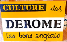 Affiche PLEXIGLAS publicitaire ENGRAIS DEROME - CULTURE