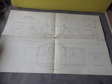 Plan automobile CARROSSERIE FRANCAISE  TORPEDO 2 PLACES  1912  G LABOREY
