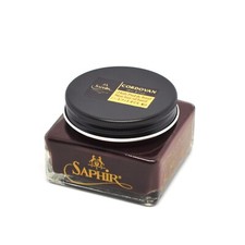 SAPHIR 1053051 Crème CORDOVAN Huile Pied de Bœuf 75 ML N° 005 Maron foncé