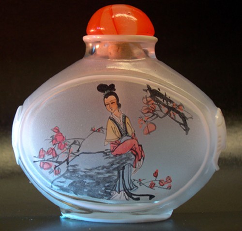 Tabatière chinoise verre - tabatière, en