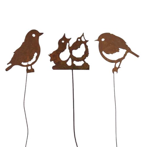 Ensemble tuteurs oiseaux - oiseaux, fer