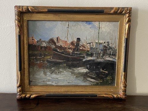 Tableau petite marine signée
