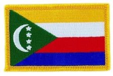 Patch écusson brodé Drapeau   COMORES COMORIEN  Thermocollant 