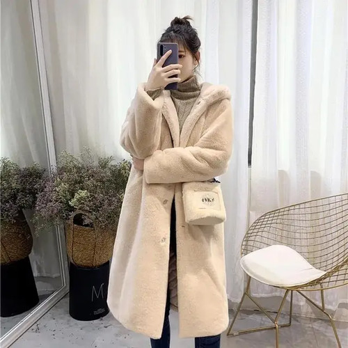 Manteau long fourrure - long,