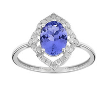14k Blanc Solide Or Ovale