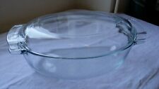 Plat + Couvercle ovale en Pyrex 32,5 x 22 cm pour cuisson au four 