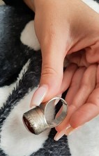 Ancienne bague  en Argent et Cornaline  -  Bijoux Ethnique  - Touareg -