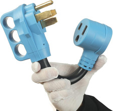 50 Amp RV to Welder Adapter, NEMA 14-50P to 6-50R, 12 Inch Cord, 12,500W