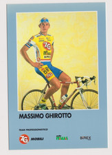 CYCLISME carte cycliste MASSIMO GHIROTTO équipe ZG MOBILI SELLE ITALIA 1995