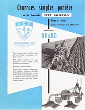 ▬►Prospectus Original de 1958 CHARRUE SIMPLE HUARD Tracteur McCORMICK TRAKTOR IH