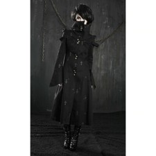Longue Veste Gothique Punk Rave croix - Long coat gothic cross, visual kei