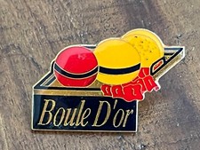 a  PINS PIN ENAMEL SPORT PETANQUE BOULE D'OR