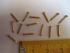  petites pointes en laiton tête ronde 8 mm par 1,1 mm 30 grammes  (L8)