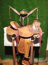 Selle en cuir 15" Western