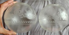 2 à 6 globes verre pour lampe / lustre / lampe à pétrole style empire  ⌀= 15 cm