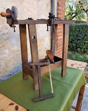 ANCIEN PETIT ÉTABLI ENFANT AVEC SES OUTILS FER FORGÉ ET BOIS - TRÈS BEL OBJET