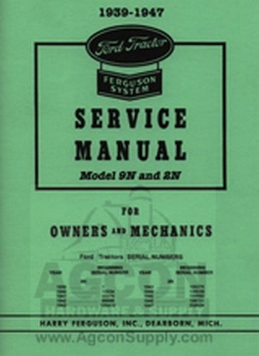 Ford tractor service - 9n,